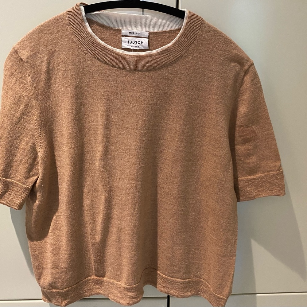 Hudson Brown Short Sleeve Sweater
